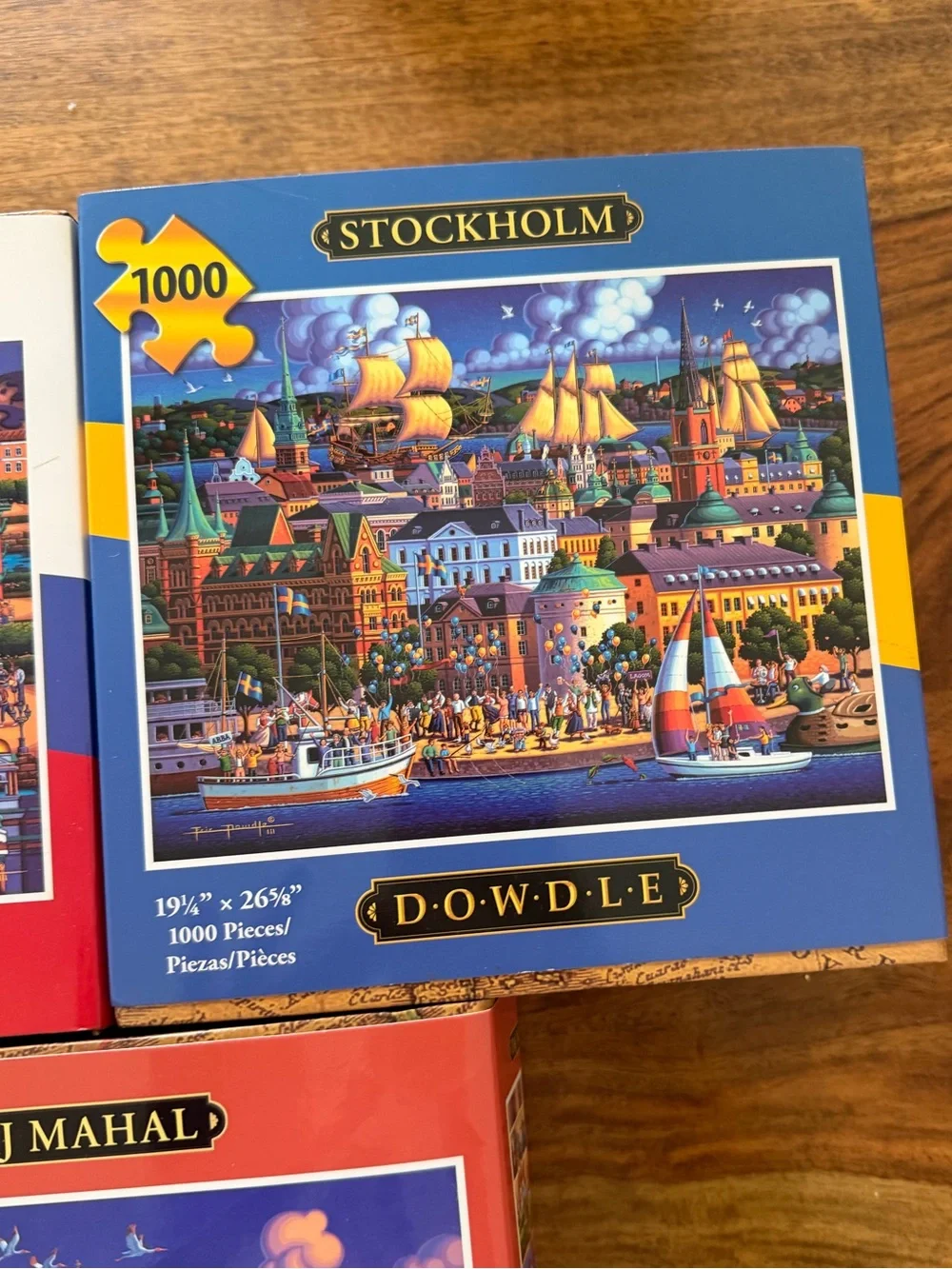 Dowdle 1000-Piece Puzzle Set - Multicolor St Petersburg, Stockholm Taj Mahal Lot - Picture 4 of 4